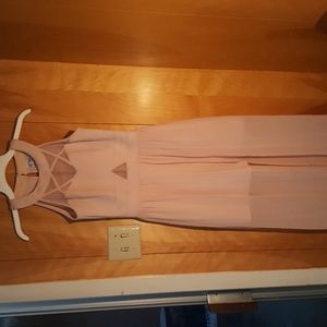 Pink one piece shorts and see through cape